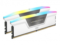 CORSAIR VENGEANCE RGB 32GB 2x16GB DDR5 5600MHz DIMM Unbuffered 36-36-36-76 XMP 3.0 White Heatspreader RGB LED 1.25V