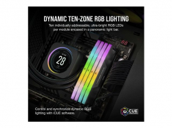 CORSAIR VENGEANCE RGB 32GB 2x16GB DDR5 6000MT/s DIMM Unbuffered 36-44-44-96 Std PMIC XMP 3.0 Black Heatspreader PCB 1.4V