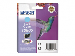 EPSON 5LB T0805 ink cartridge light cyan standard capacity 7.4ml 350 pages 1-pack blister without alarm                          