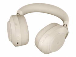 JABRA Evolve2 85 MS Stereo Headset full size Bluetooth wireless wired active noise cancelling 3.5 mm noise isolating beige MS Te
