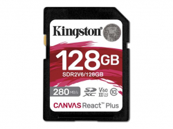 Kingston 128GB SDXC Canvas React Plus SDXC UHS-II 280R/100W U3 V60