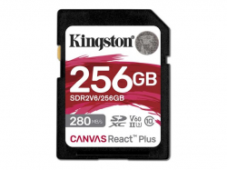 KINGSTON 256GB Canvas React Plus SDXC UHS-II 280R/150W U3 V60 for Full HD/4K