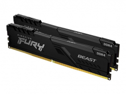KINGSTON 32GB 3200MHz DDR4 CL16 DIMM Kit of 2 1Gx8 FURY Beast Black