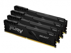 KINGSTON 64GB 3200MHz DDR4 CL16 DIMM Kit of 4 1Gx8 FURY Beast Black KINGSTON 64GB 3200MHz DDR4 CL16 DIMM Kit of 4 1Gx8 FURY Beast Black