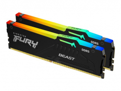 KINGSTON 64GB 6000MT/s DDR5 CL30 DIMM Kit of 2 FURY Beast RGB EXPO                          