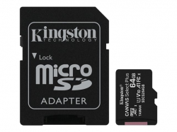 KINGSTON 64GB micSDXC Canvas Select Plus 100R A1 C10 Card + ADP KINGSTON 64GB micSDXC Canvas Select Plus 100R A1 C10 Card + ADP