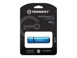 KINGSTON 64GB USB-C IronKey Vault Privacy 50C AES-256 Encrypted FIPS 197