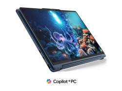 Лаптоп LENOVO Yoga 9 2-in-1 Intel Core Ultra 7 258V 14inch 2.8K OLED 500N 120Hz Touch 32GB DDR5 1TB PCIe W11H Cosmic Blue                          