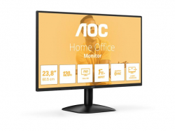 Монитор AOC 24B31H, 23.8" IPS WLED, 1920x1080@@120Hz, 4ms GtG, 1ms MPRT, 300cd m/2, 1500:1, 20M:1 DCR, Adaptive Sync, FlickerFree, Anti Blue Light, Tilt, D-SUB, HDMI