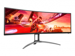 Монитор AOC AG493UCX 49inch VA Super UltraWide 5120x1440 32:9 550nits 120Hz 3000:1 1ms 2xHDMI 2xDP 3xUSB Black