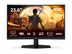 Монитор AOC C24G42E, 23.6" VA Curved 1500R, WLED, 1020x1080@@180Hz, 4ms GtG, 0.5ms MPRT, 250cd m/2, 3000:1, 80M:1 DCR, Adaptive Sync, FlickerFree, Low Blue Light, 2Wx2, Tilt, 2xHDMI, DP