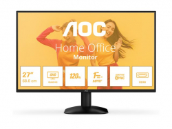 Монитор AOC Q27B35S3, 27" IPS WLED, 2560x1440@@120Hz, 4ms GtG, 1ms MPRT, 300cd m/2, 1000:1, 20M:1 DCR, Adaptive Sync, FlickerFree, Low Blue Light, Tilt, HDMI, DP