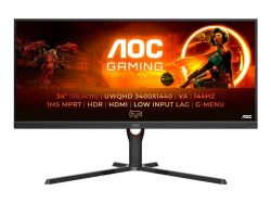 Монитор AOC U34G3XM/EU 34inch 3440x1440 VA Flat HAS 130mm DP 2xHDMI Brightness 300cd/m2