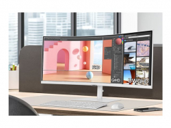 Монитор Samsung 34A650 34" Curved VA 3440x1440 5ms 100Hz DP HDMI USB 3.0 Speakers Thunderbolt White