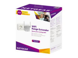 NETGEAR AC750 WLAN Range Extender RJ-45 C33/s On/Off Switch white/silver external antenna                          