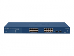 NETGEAR ProSafe 16-Port Gigabit Smart Switch v3 with 2 x shared SFP - Rackmount - fanless                          