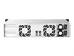 QNAP 12-bay Rackmount NAS AMD Ryzen V1000 series V1500B 4C/8T 2.2GHz 8GB DDR4 RAM 2x2.5GbE LAN optional 10GbE & M.2 NVMe/SATA