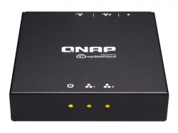 QNAP QWU-100 2 LAN port Wake-On-Wan device powered with USB type-C or PoE LAN port