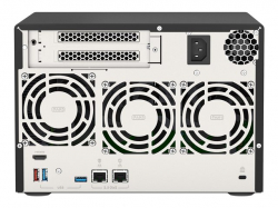 QNAP TVS-675-8G 6-bay NAS KX-U6580 8C/8T 2.5GHz 8GB 6xSATA 6Gb/s bays 2xM.2 NVMe PCIe Gen3 SSD slots 2x2.5GbE LAN optional 10GbE