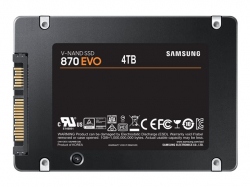 Samsung SSD 870 EVO 4TB Int. 2.5" SATA, V-NAND 3bit MLC, Read up to 560MB/s, Write up to 530MB/s, MKX Controller, Cache Memory 4GB DDR4