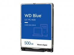 WD Blue Mobile 500GB HDD 5400rpm SATA serial ATA 6Gb/s 128MB cache 2.5inch RoHS compliant intern Bulk