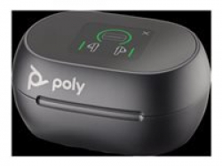 HP Poly Voyager Free 60+ UC M Carbon Black Earbuds +BT700 USB-C Adapter +Touchscreen Charge Case