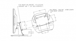 Стойка за монитори Elo p/n E332358 ELO REAR FACING-CD-BRKT-R 1517L                          