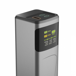HAMA Външна батерия “High Power”, 150 W, 24000 mAh, 2x USB-C, USB-A, бързо зареждане