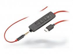 HP Poly Blackwire 3225 Stereo USB-C Headset +3.5mm Plug +USB-C/A Adapter Bulk