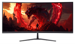 Монитор Acer Nitro ED340CURW0bmiipx, 34" VA, WQHD (3440x1440), Curved 1500R, ZeroFrame, FreeSync Premium, 240Hz, 1ms, 100M:1, 250 nits, HDR10, 99% sRGB, 2x HDMI 2.1, 1x DP 1.4, Audio Out, 2x2W Speakers, Tilt, VESA, Black Монитор Acer Nitro ED340CURW0bmiipx, 34" VA, WQHD (3440x1440), Curved 1500R, ZeroFrame, FreeSync Premium, 240Hz, 1ms, 100M:1, 250 nits, HDR10, 99% sRGB, 2x HDMI 2.1, 1x DP 1.4, Audio Out, 2x2W Speakers, Tilt, VESA, Black