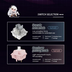 VGN безжична геймърска механична клавиатура Wireless Gaming Mechanical Keyboard - V87 Starry Sky - Dynamic Silver Switches [Linear]