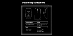 VXE професионална геймърска мишка Wireless Gaming Mouse Dragonfly R1 Pro Max 1K (4K compatible) - Kailh White Blade Switches, Black