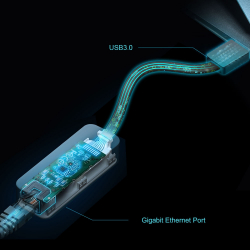 USB 3.0 към RJ45 гигабитен мрежов адаптер TP-Link UE306                          