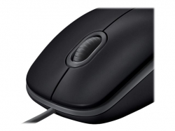 LOGITECH B110 Corded Mouse - SILENT - BLACK - USB - B2B
