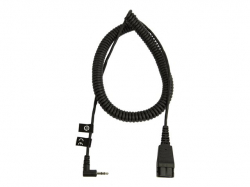 JABRA QD Cord to 2.5mm pin plug coiled 0.5-2m fi. for Panasonic GB500 PLX CA40