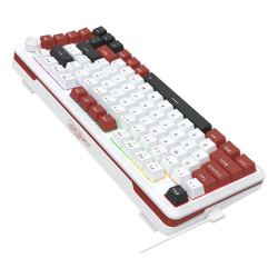 Геймърска механична клавиатура Redragon Stormhunter K721WRB-RGB с RGB осветление - бяла