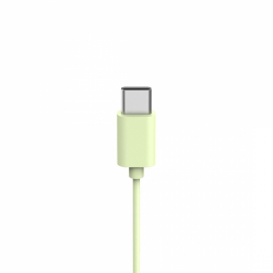 HAMA Слушалки с микрофон "Fun C", USB-C, водач за кабел от едната страна, зелени