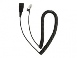 JABRA QD Cord to RJ10 coiled 0.5-2 meters for Lucent Callmaster V VI Cisco 79xx and PLX A22