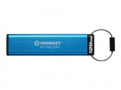 KINGSTON 128GB USB-C IronKey Keypad 200C FIPS 140-3 Lvl 3 Pending AES-256
