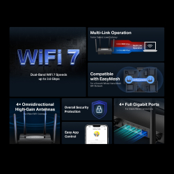 2-лентов Wi-Fi 7 рутер Mercusys MR25BE BE3600