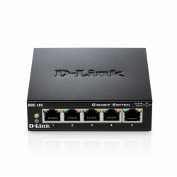 D-Link 5-port 10/100/1000 Gigabit Metal Housing Desktop Switch                          