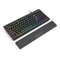 Кабелна и безжична Bluetooth механична геймърска клавиатура Redragon Shiva Pro K515RGB-PRO с RGB осветление - черна