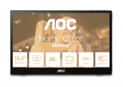 Монитор AOC 16T3EA, 15.6" IPS WLED, 1920x1080@@60Hz, 4ms GtG, 250cd m/2, 700:1, 50M:1 DCR, USB-C 3.2x1 Монитор AOC 16T3EA, 15.6" IPS WLED, 1920x1080@@60Hz, 4ms GtG, 250cd m/2, 700:1, 50M:1 DCR, USB-C 3.2x1
