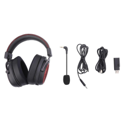 Безжични геймърски слушалки Redragon Luna Pro H540-PRO с Bluetooth и кабел - черни