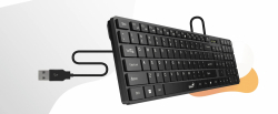 Genius клавиатура Slim Keyboard SlimStar 126 White - Copilot, Low profile Chocolate