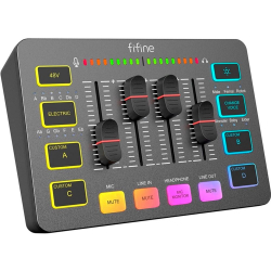 Аудио Миксер FIFINE SC3 RGB Audio Interface - Black Аудио Миксер FIFINE SC3 RGB Audio Interface - Black