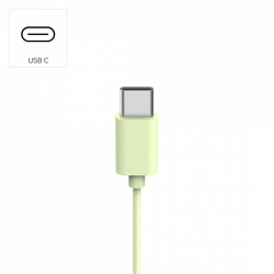 HAMA Слушалки с микрофон "Fun C", USB-C, водач за кабел от едната страна, зелени