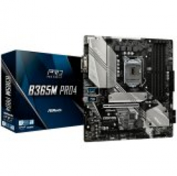 ASROCK Main Board Desktop B365M PRO4 (S1151, 4xDDR4, 2xPCIe x16, 1xPCI Ex1, 6 SATA3, 1x Ultra M.2, M.2 socket, GLAN, VGA, DVI, HDMI, USB 3.1) mATX retail