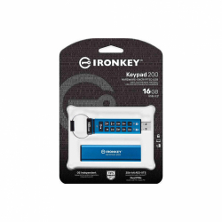 USB памет KINGSTON IronKey Keypad 200 - 16GB XTS-AES 256-bit                          