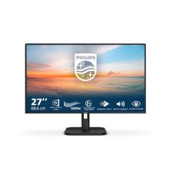 Монитор Philips 27E1N1200A/00, 27", IPS WLED panel, AG, 16:9, FHD 1920 x1080, 300cd/m2, 1500:1, 120Hz, 1ms, SoftBlue, Flicker Free, sRGB, Adaptive Sync, VGA, HDMI, DP, Audio Out, Speakers, Tilt, VESA 100, Black